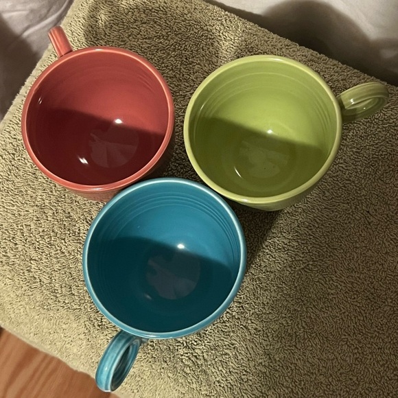 EUC Vintage Fiesta Ware By Homer Laughlin Ring Handle Tea Cups Replacements - Picture 4 of 4